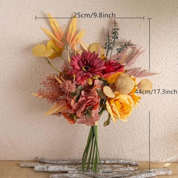 Artificial Fake Flowers Plants Silk Flower Arrangements Wedding Bouquets Decorations 4