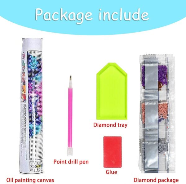 Christmas Diamond Art Kits,Deer Diamond Painting Kits for Adults Beginner 5
