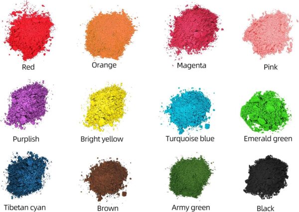 Tie Dye Powder, 12 Colors Dye Packets, Color Powder Packets Bright Fabric Dye 2