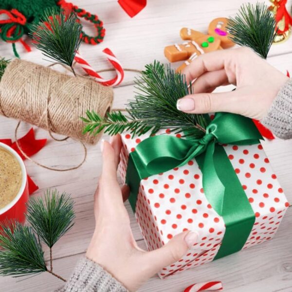 Green Plants Pine Needles Artificial Pine Needles Branches Fake Pine Picks for Christmas 3