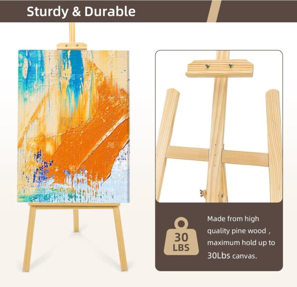 djustable Wooden Painting Easel, Art Easel Stand Hold up to 48'' 5