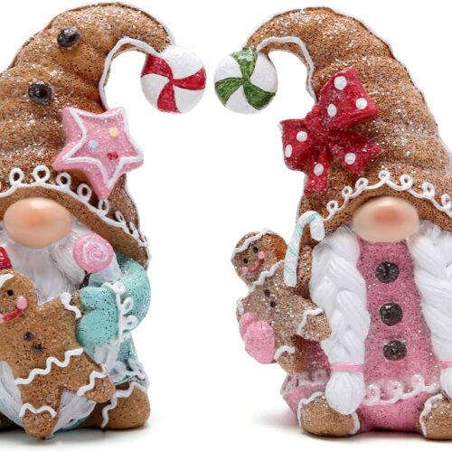 71tG+DSbkkL._AC_SL1500_ 2 PCS Christmas Gingerbread Man Gnomes Decorations Xmas
