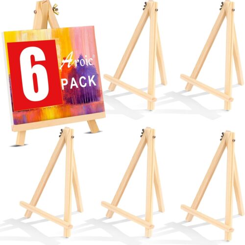 71wLi5wGpsL._AC_SL1500_ 6 Pack 9 Inch Wood Easels, Easel Stand for Painting Canvases