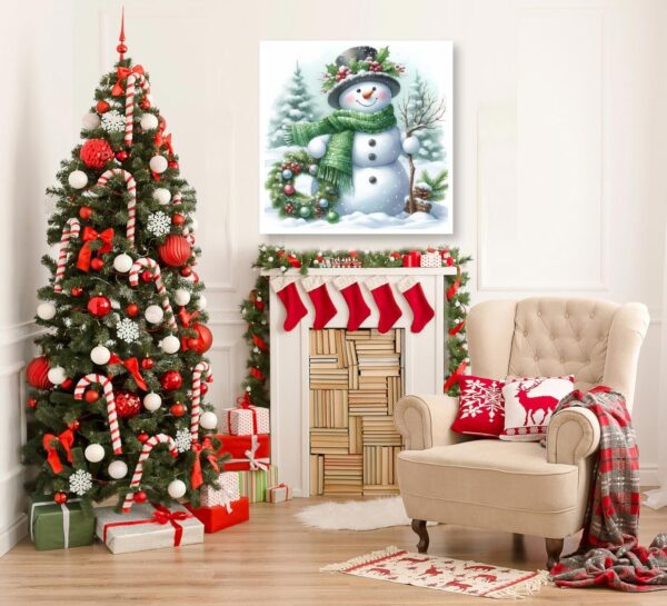 Christmas Diamond Art Painting Kits for Adults,Snowman Diamond Painting Kits 4