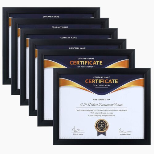 81-gW9e+cTL._AC_SL1500_ 8.5x11 Picture Frame - Certificate Document Frame 6 Pack