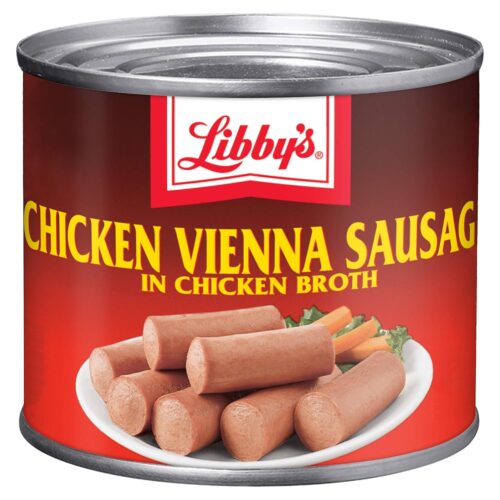 811e1eJ7VHL._SL1500_ Chicken Vienna Sausage in Chicken Broth, Canned Sausage, 4.6 OZ