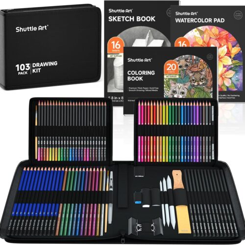 103 PCS Drawing Kit, Professional Drawing Supplies