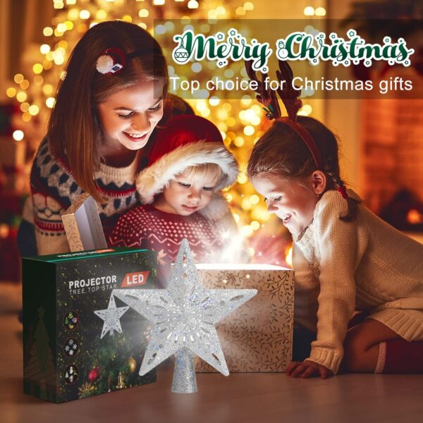 Christmas Tree Topper Lighted with 6 Projection Modes 5