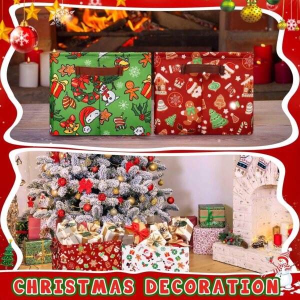 3 Pack Christmas Storage Bin Collapsible Large Christmas Storage Baskets 4