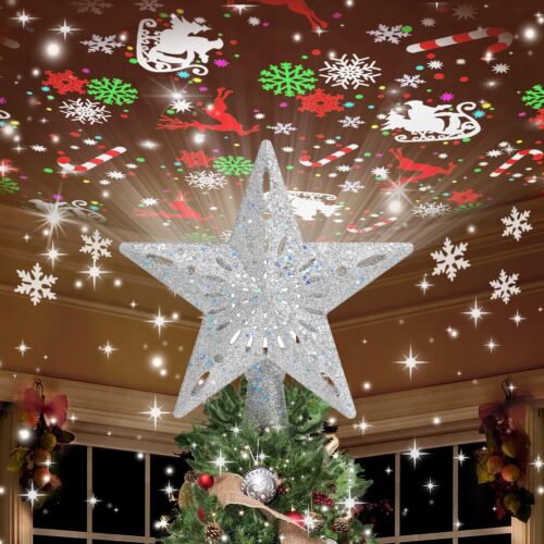 815rbq88kcL._AC_SL1500_ Christmas Tree Topper Lighted with 6 Projection Modes