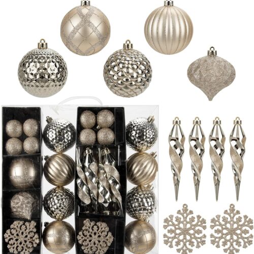 817e9iC12dL._AC_SL1500_ 50PCS Christmas Tree Ornaments Set
