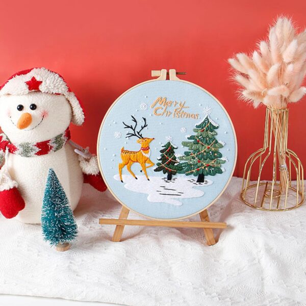 Christmas Embroidery Kit Beginners Adult Needlepoint Cross Stitch Kits 3