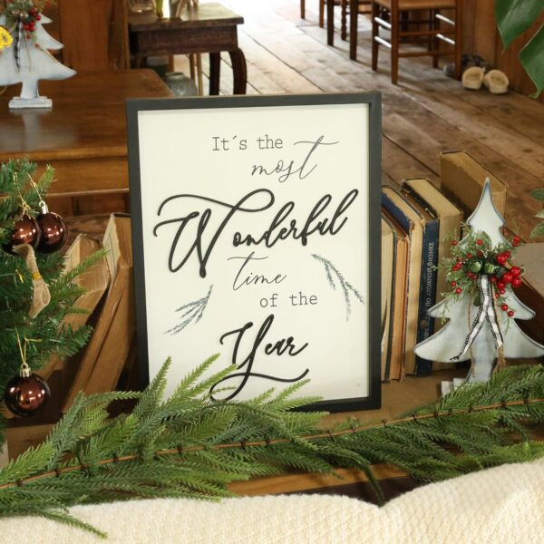Framed It's The Most Wonderful Time of The Year Wall Decor Farmhouse 5