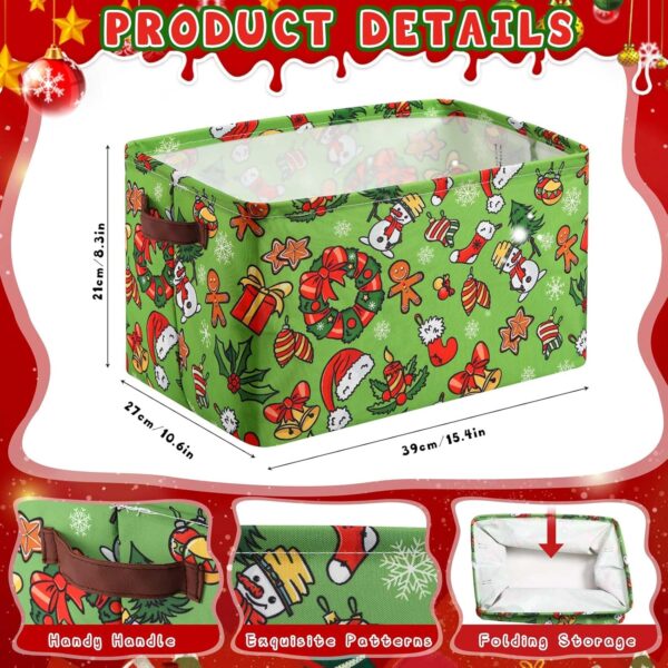 3 Pack Christmas Storage Bin Collapsible Large Christmas Storage Baskets 2