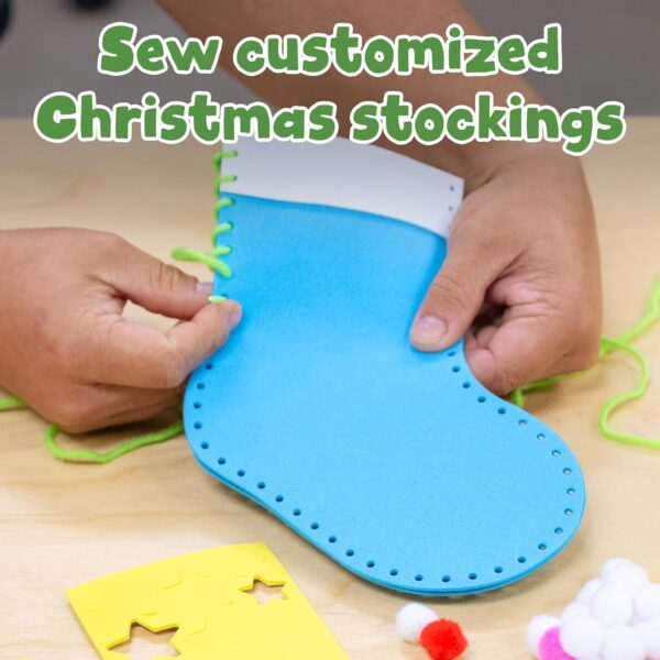 Christmas Crafts - Create Your Own Christmas Stockings - Foam - Set of 4 2