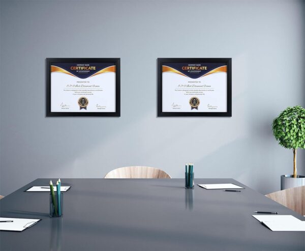 8.5x11 Picture Frame - Certificate Document Frame 6 Pack 3