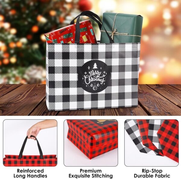 8 Pack Extra Large Christmas Gift Bags, Reusable Tote Bags with Handle 5