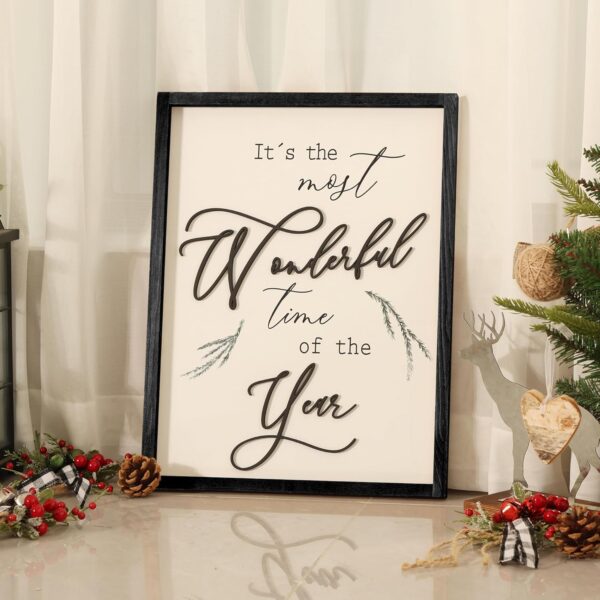 Framed It's The Most Wonderful Time of The Year Wall Decor Farmhouse 1