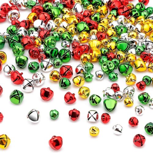 81QNeYSpJ8L._AC_SL1500_ Jingle Bells for Crafts - 200 Pieces Colorful Small Christmas Bells with Loud Sound