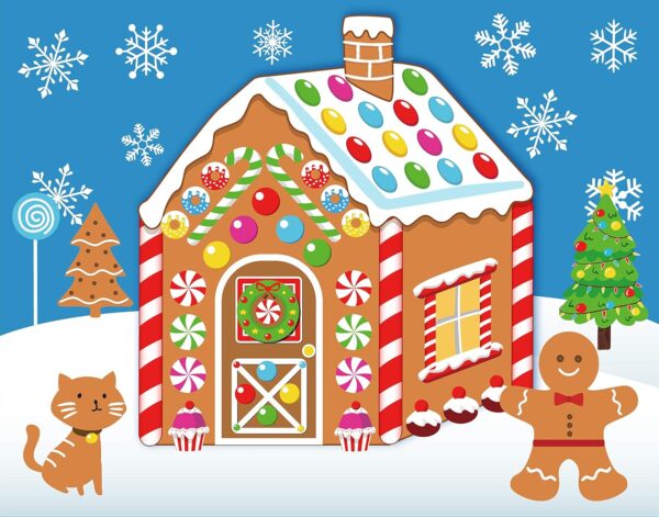 32PCS Make-a-Gingerbread House Stickers for Kids - Christmas Party 1