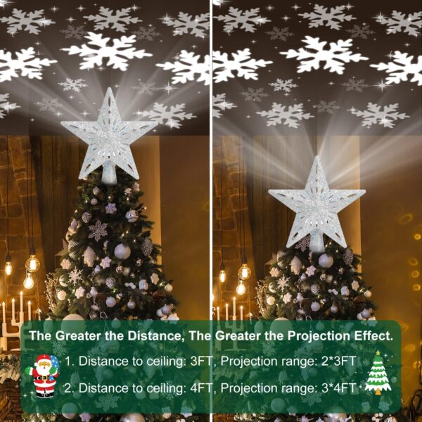 Christmas Tree Topper Lighted with 6 Projection Modes 3