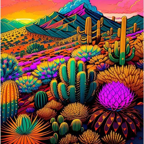 81aT3GMSxAL._AC_SL1500_ Mountain Cactus Flower Diamond Art Kits for Adults