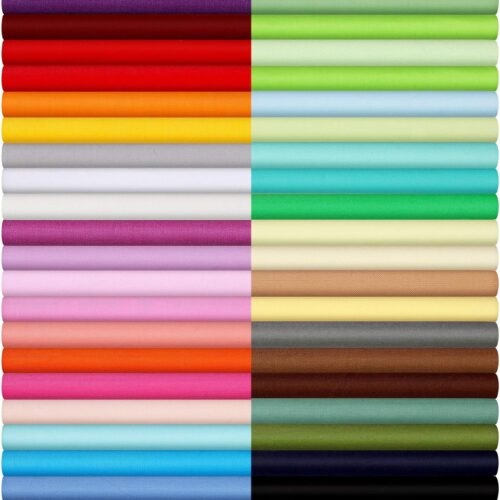 40 Piece Solid Color Fabric Bundles 10 x 10 Inch Multi-Color Fabric Squares Quilting Fabric Patchwork