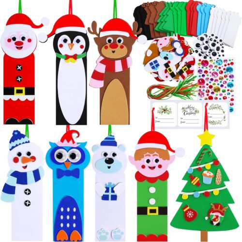 81bJ2CU1hNL._AC_SL1500_ 24 Sets Christmas Craft Kits Winter Crafts DIY Christmas Ornaments Art Sets