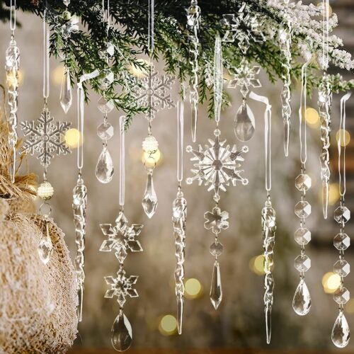 81cQcDoM5oL._AC_SL1500_ 18pcs Christmas Tree Decoration Crystal Ornaments - Hanging Acrylic Christmas