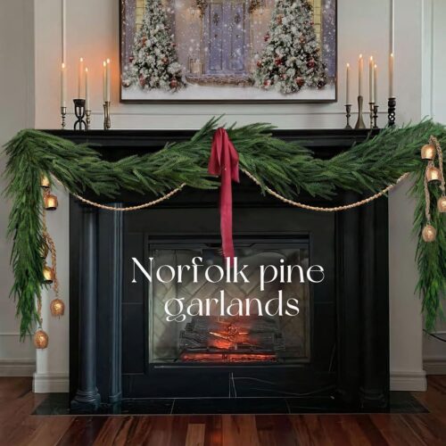 81cdnQez+-L._AC_SL1500_ Christmas Decorations - 6 Ft Realistic Norfolk Pine Garland - Artificial