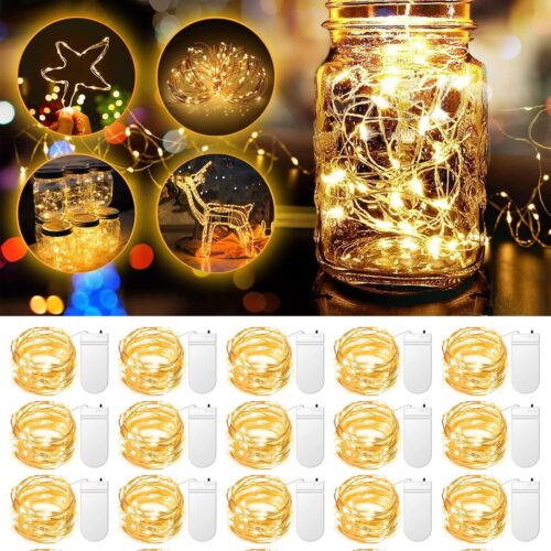 81dq+og8WbL._AC_SL1500_ 20 Pack Fairy Lights Battery Operated 3.3ft 20 LED Mini String Lights Twinkle Lights Copper