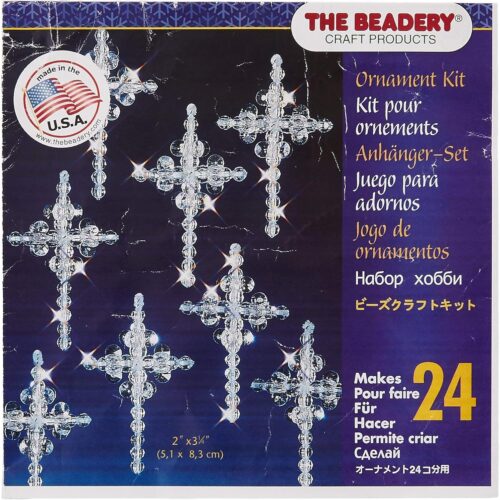81eG2d5GmfL._AC_SL1500_ Holiday Beaded Ornament Kit, Crystal Crosses, 1.25-Inch, Makes 24