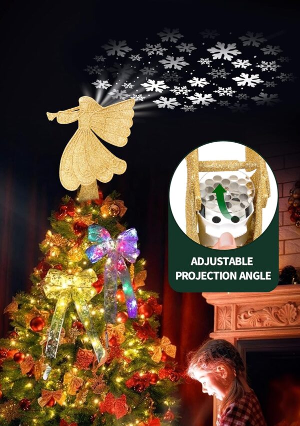 Christmas Tree Topper Lighted with 6 Projection Modes 4