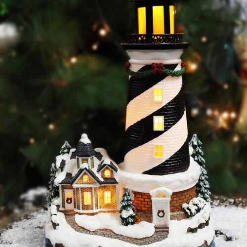 81hBoyoRKaL._AC_SL1500_ Lighthouse - LED Lights, Adapter Included Christmas Village