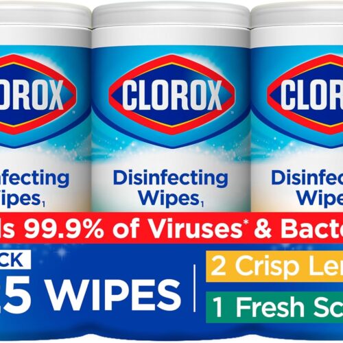81jdmPo8pAL._AC_SL1500_ Disinfecting Wipes Value Pack, Household Essentials, 75 Count, Pack of 3