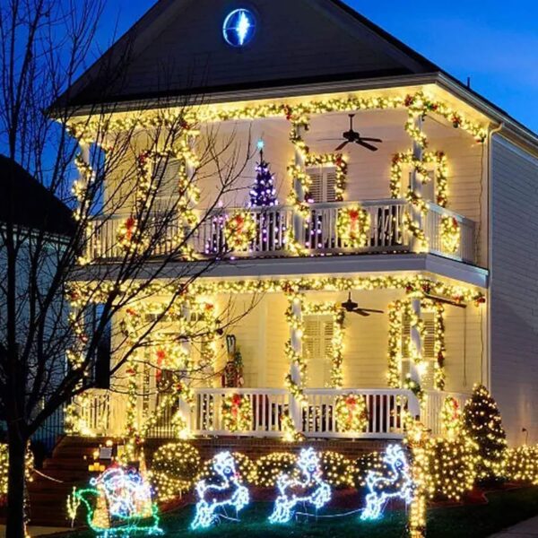 Christmas Lights, 400 LED 132FT Outdoor Christmas Lights Plug in with 8 Modes 5