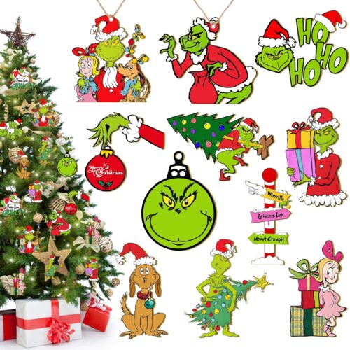 81kI3GyYALL._AC_SL1500_ Christmas Tree Decorations - 24Pcs Wood Christmas Tree Hanging Ornament