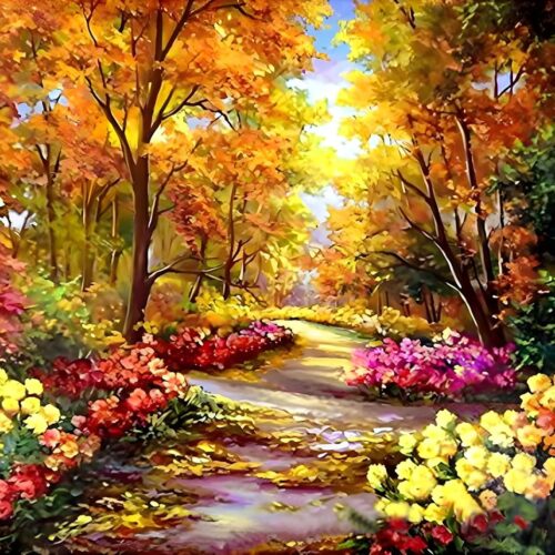 81tEW8hmwuL._AC_SL1500_ DIY 5D Full Square Diamond Art Painting Autumn Landscape Flower