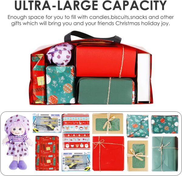 8 Pack Extra Large Christmas Gift Bags, Reusable Tote Bags with Handle 3