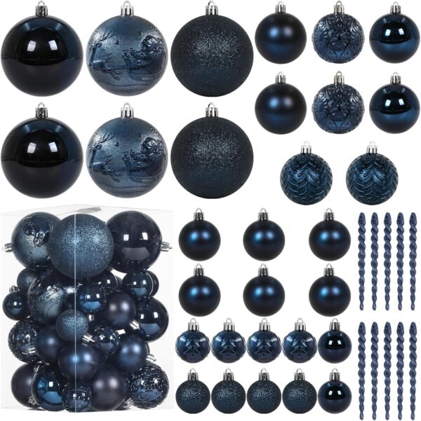 Christmas Ball Ornaments for Christmas Decorations - 41 Pieces Xmas Tree Blue 1