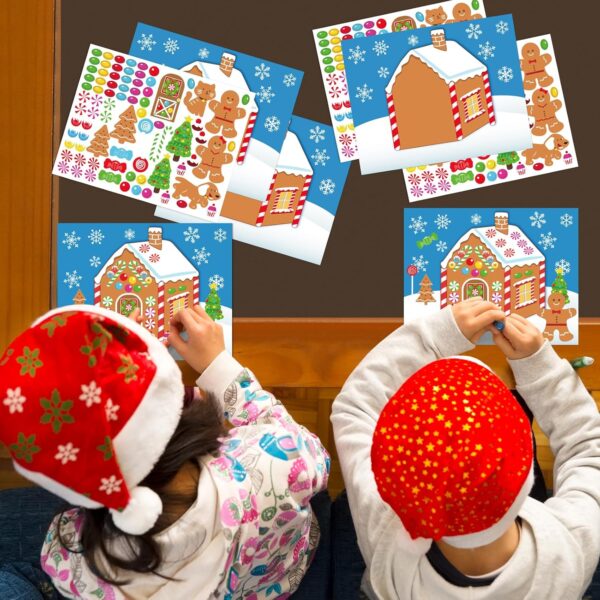 32PCS Make-a-Gingerbread House Stickers for Kids - Christmas Party 4