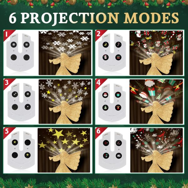 Christmas Tree Topper Lighted with 6 Projection Modes 2