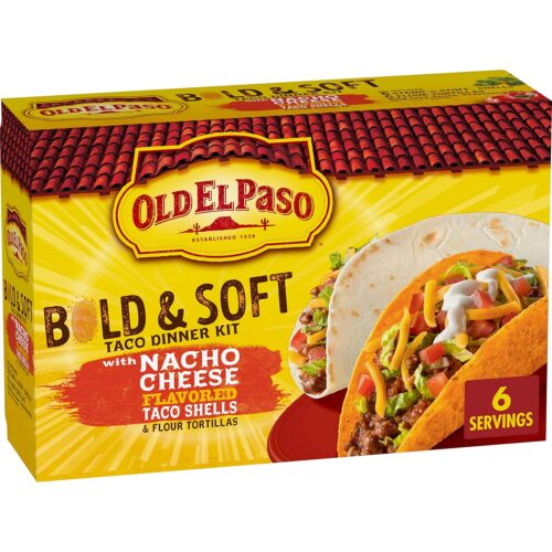 Nacho Cheese Bold & Soft Tortilla Taco Dinner Kit, 12 ct., 12.6 oz.