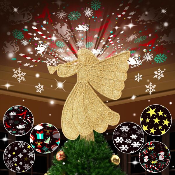 Christmas Tree Topper Lighted with 6 Projection Modes 1