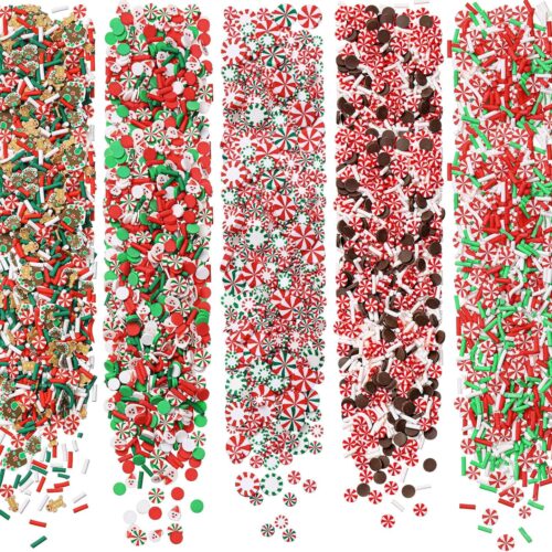 250 Grams Christmas Fake Chocolate Candy Sprinkles Tiny Polymer Clay Embellishments