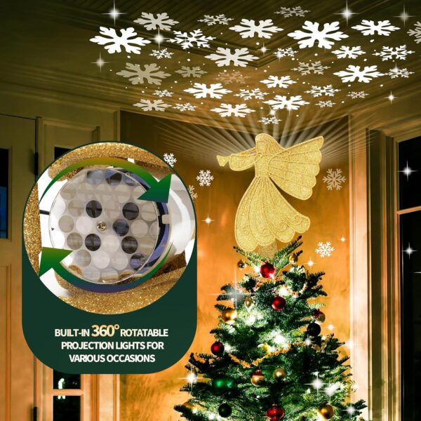 Christmas Tree Topper Lighted with 6 Projection Modes 3