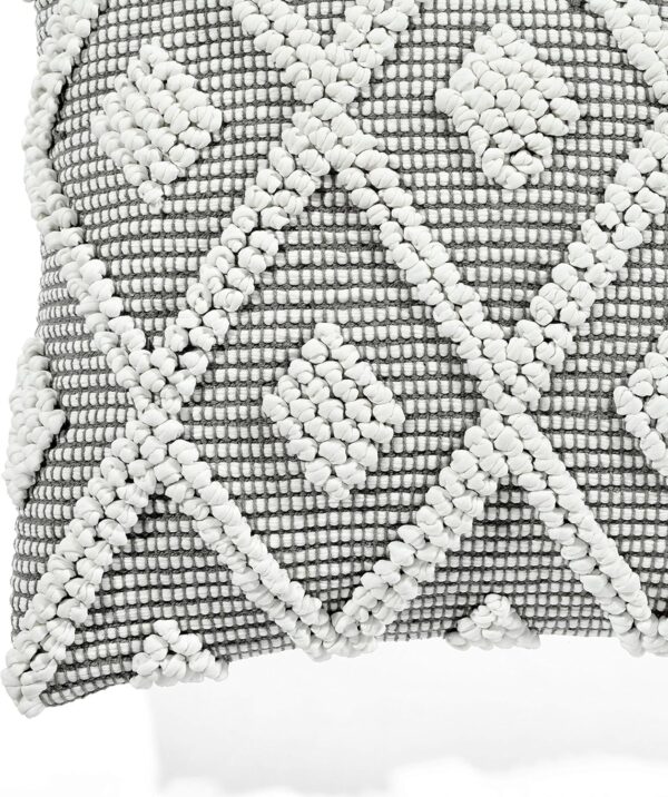 Adelyn Decorative Throw Pillow Cover, 20" W x 20" L, Gray 3