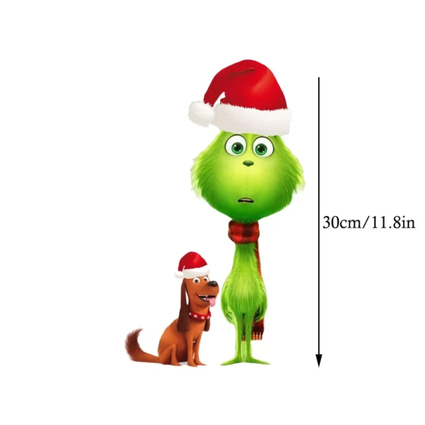 Christmas ornament Grinch Truck Window Decoration Sticker Car xmas 4