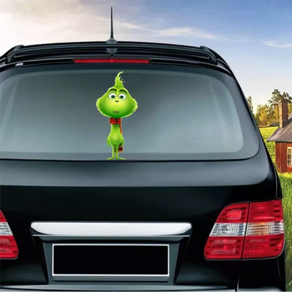 Christmas ornament Grinch Truck Window Decoration Sticker Car xmas 5