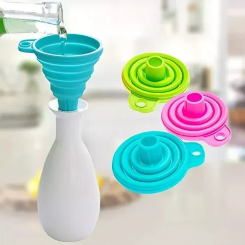 s-l1600 6 Foldable Silicone Funnel Set - Multi-Use Kitchen Funnels for Liquid Transfer
